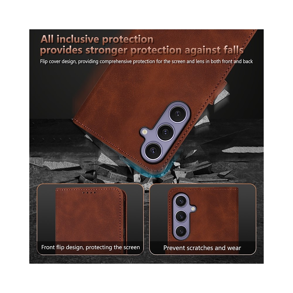 AZNS könyvtáska Samsung Galaxy A57 5G - barna