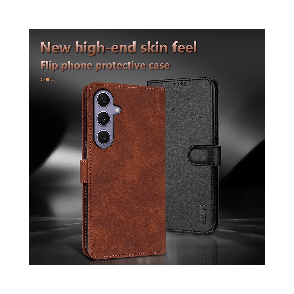 AZNS könyvtáska Samsung Galaxy A57 5G - barna