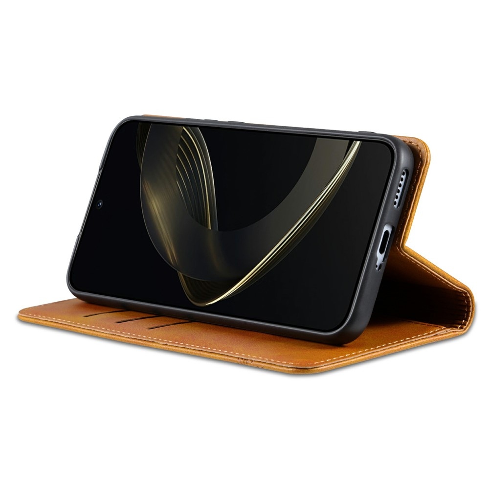 AZNS könyvtok Vivo X300 5G-hez - világosbarna