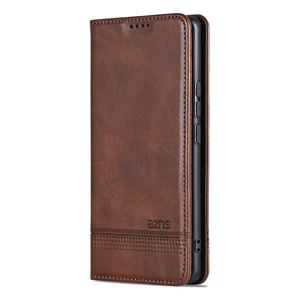 AZNS könyvtok Vivo X300 5G-hez - sötétbarna