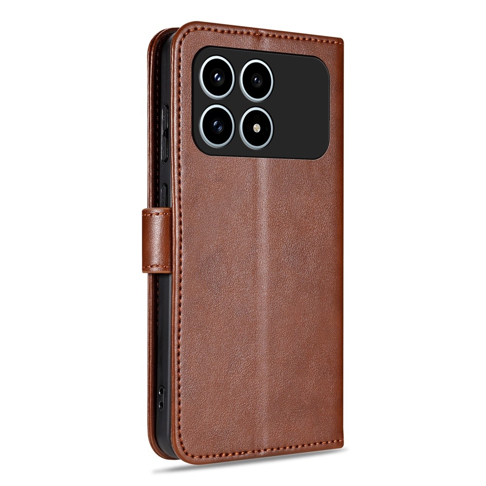 AZNS könyv tok a Xiaomi Poco F8 Pro 5G-hez - barna színű