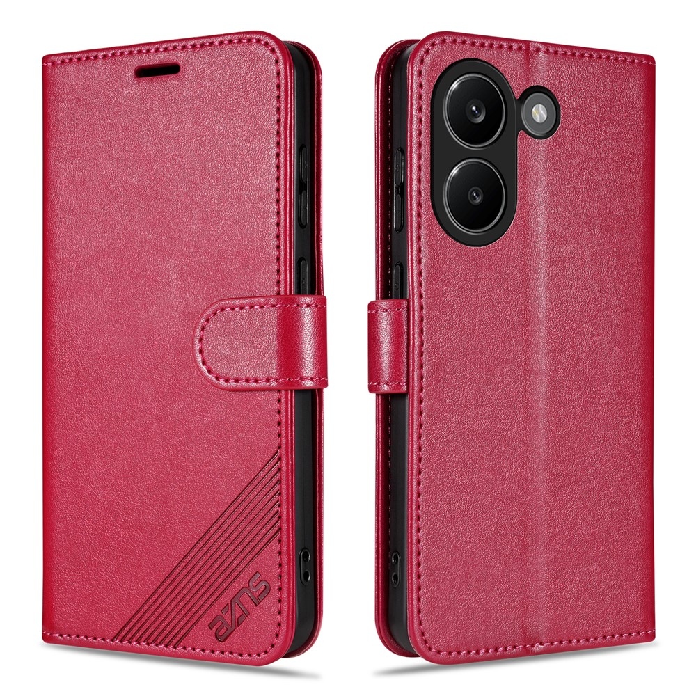 AZNS könyv tok a Xiaomi Poco X8 Pro 5G-hez - piros