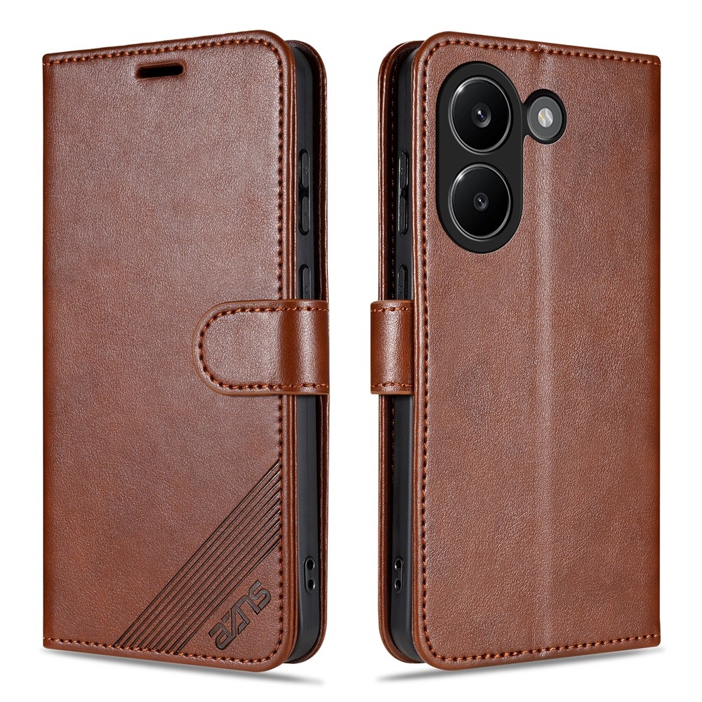 AZNS könyv tok a Xiaomi Poco X8 Pro 5G-hez - barna színű