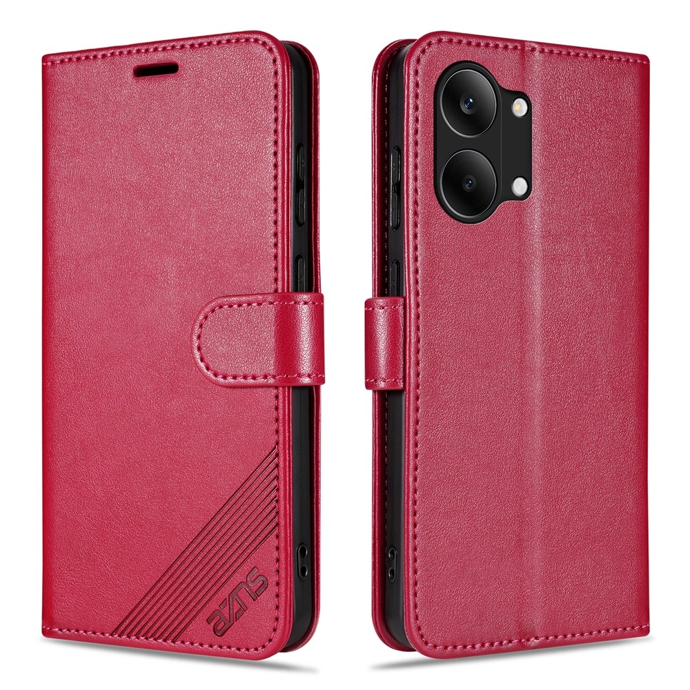 AZNS könyv tok a Xiaomi Poco X8 Pro Max 5G-hez - piros