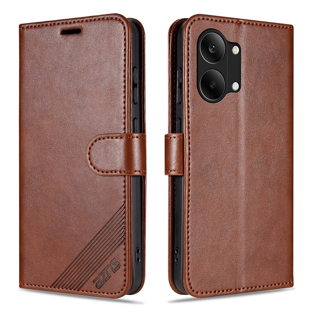 AZNS könyv tok a Xiaomi Poco X8 Pro Max 5G-hez - barna színű