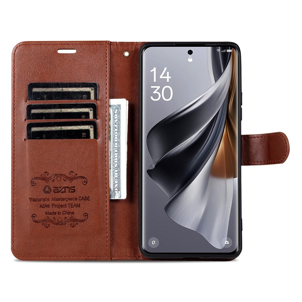 AZNS könyv tok a Xiaomi Poco X8 Pro Max 5G-hez - barna színű