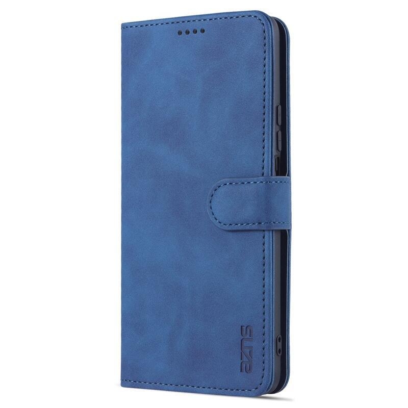 AZNS PU bőr pénztárca tok a Honor Magic 4 Lite 5G számára - kék