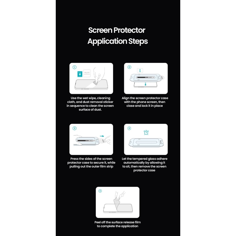Nillkin edzett üveg 2.5D CP+ PRO fekete Apple iPhone 17 Pro készülékhez (applikátorral)