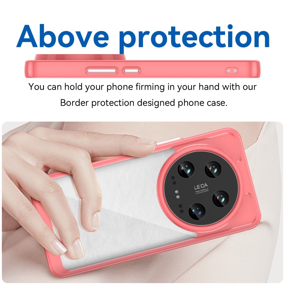 Gél tok fix hátlappal a Xiaomi 14 Ultra számára - piros