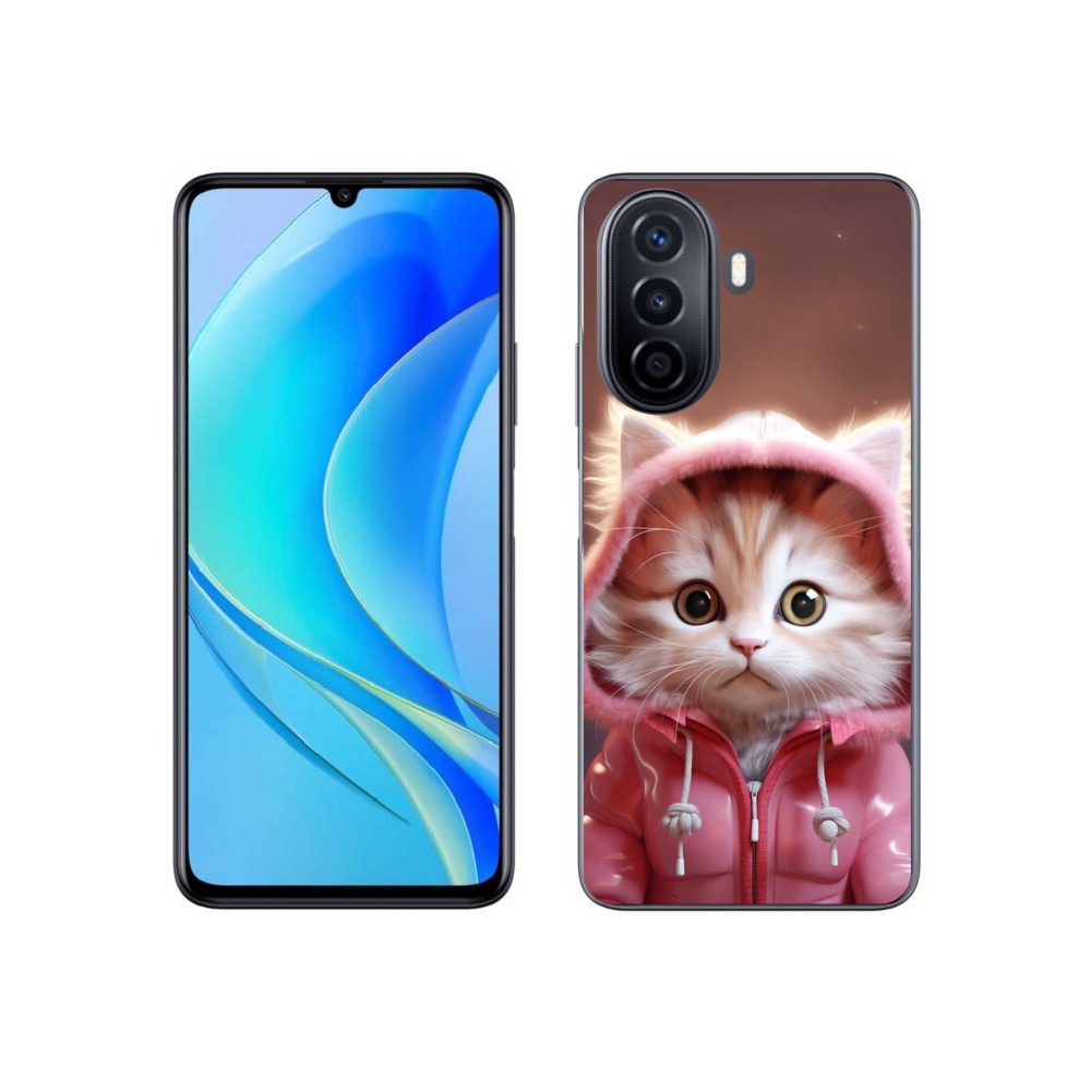 Gél borító mmCase a Huawei Nova Y70-hez - aranyos cica 3