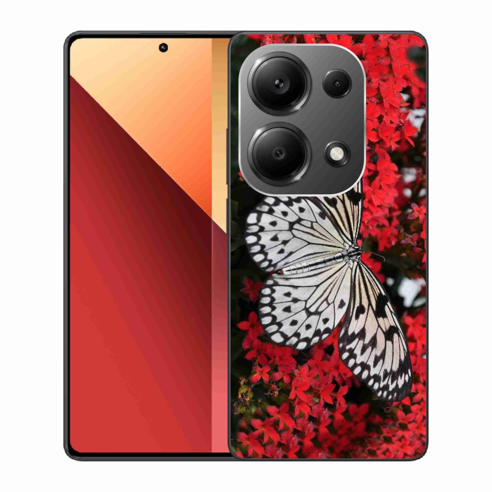Gél borítás mmCase a Xiaomi Redmi Note 13 Pro 4G/Poco M6 Pro - fekete és fehér pillangó 1