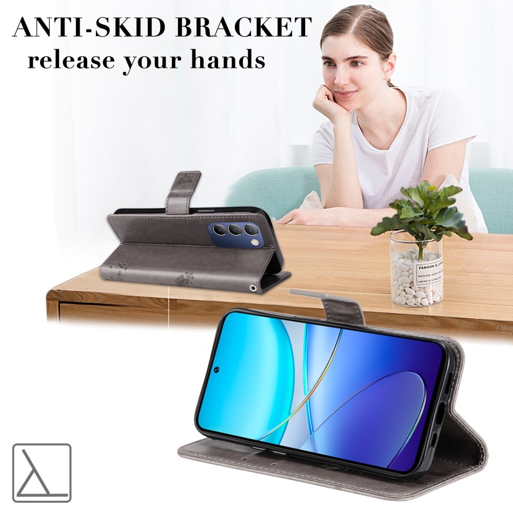 Fa könyv tok a Vivo V40 SE 4G/5G készülékhez - szürke