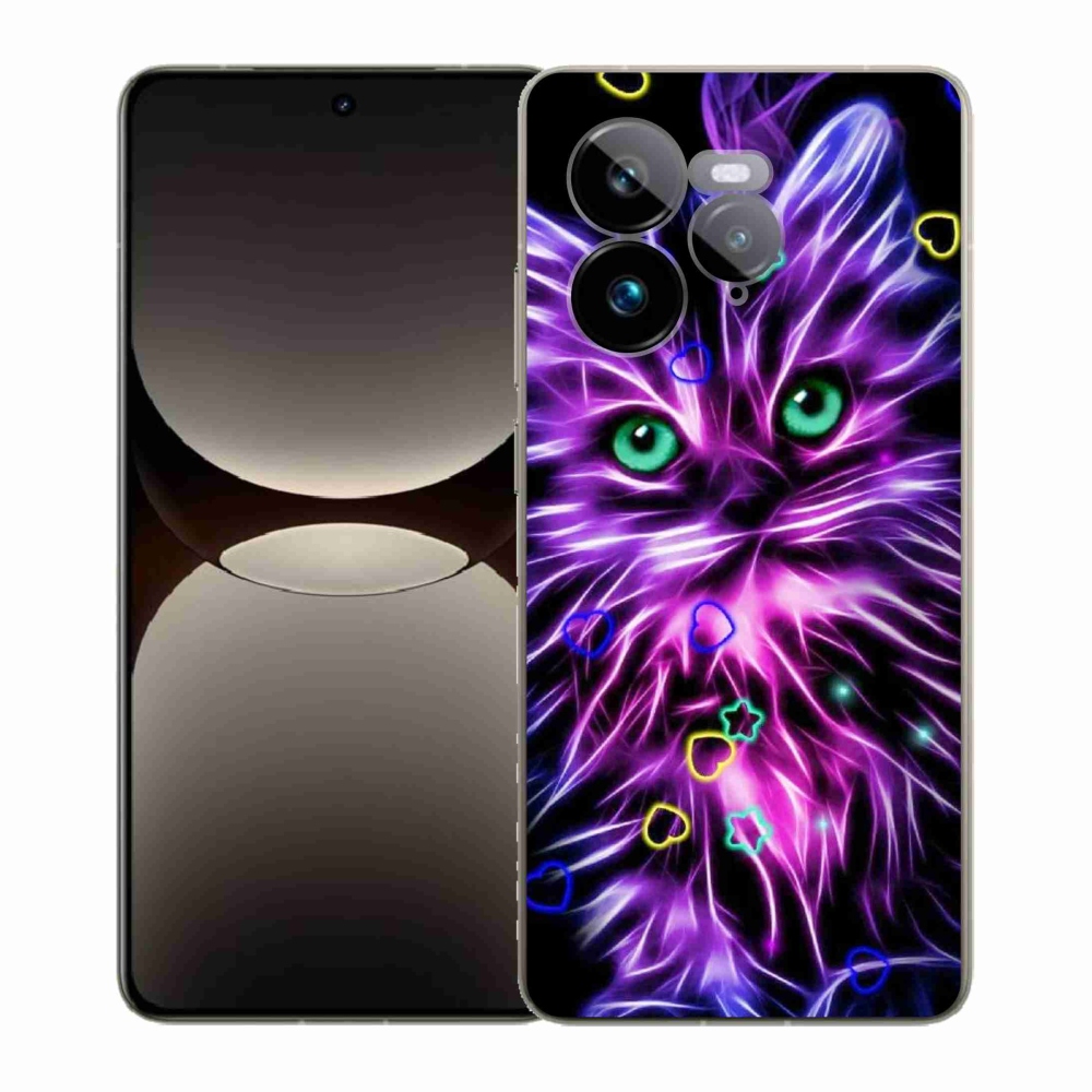 Gél borítás mmCase a Realme GT 7 Pro 5G-n - absztrakt macska