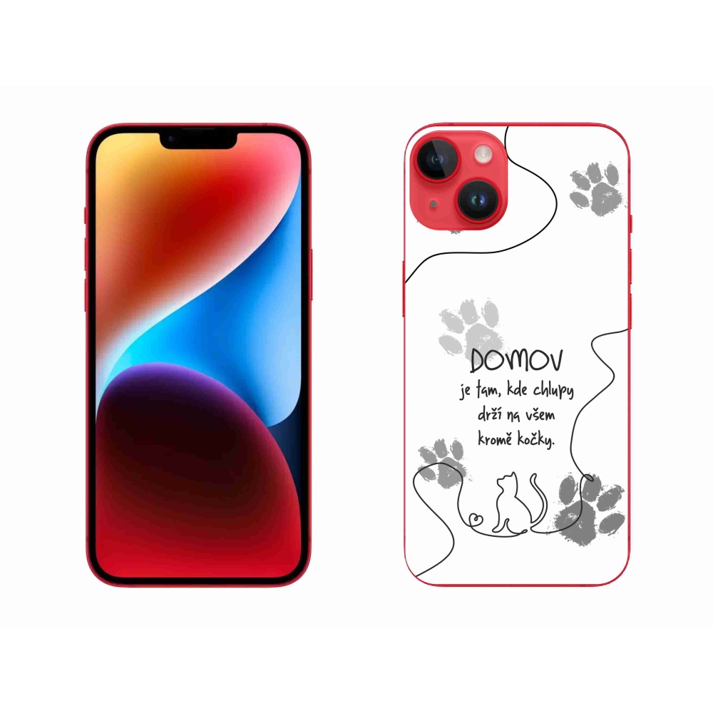 Gél borítás mmCase iPhone 14 Plus készülékhez - macska motívum fehér háttér