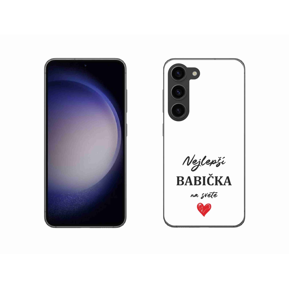 Gél borító mmCase Samsung Galaxy S23 5G - a legjobb nagymama 1 fehér háttérrel