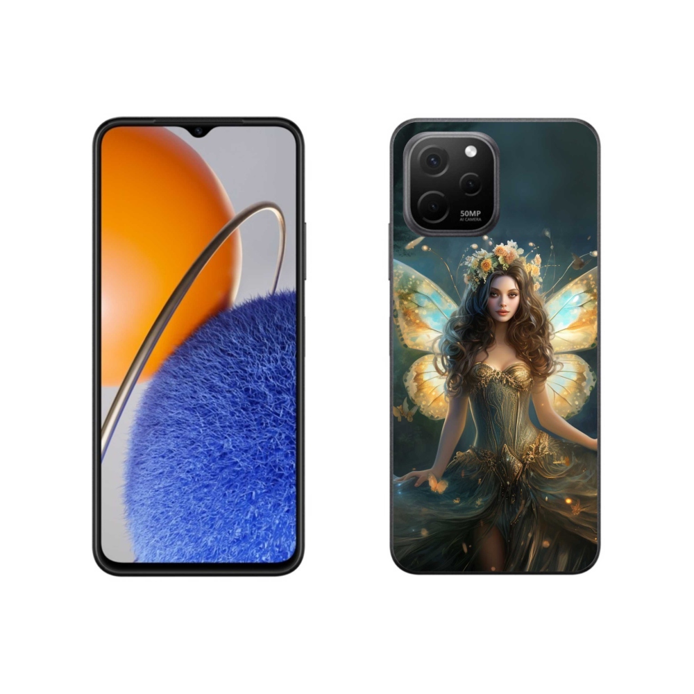 Gél borító mmCase a Huawei Nova Y61 készülékhez - pillangó nő