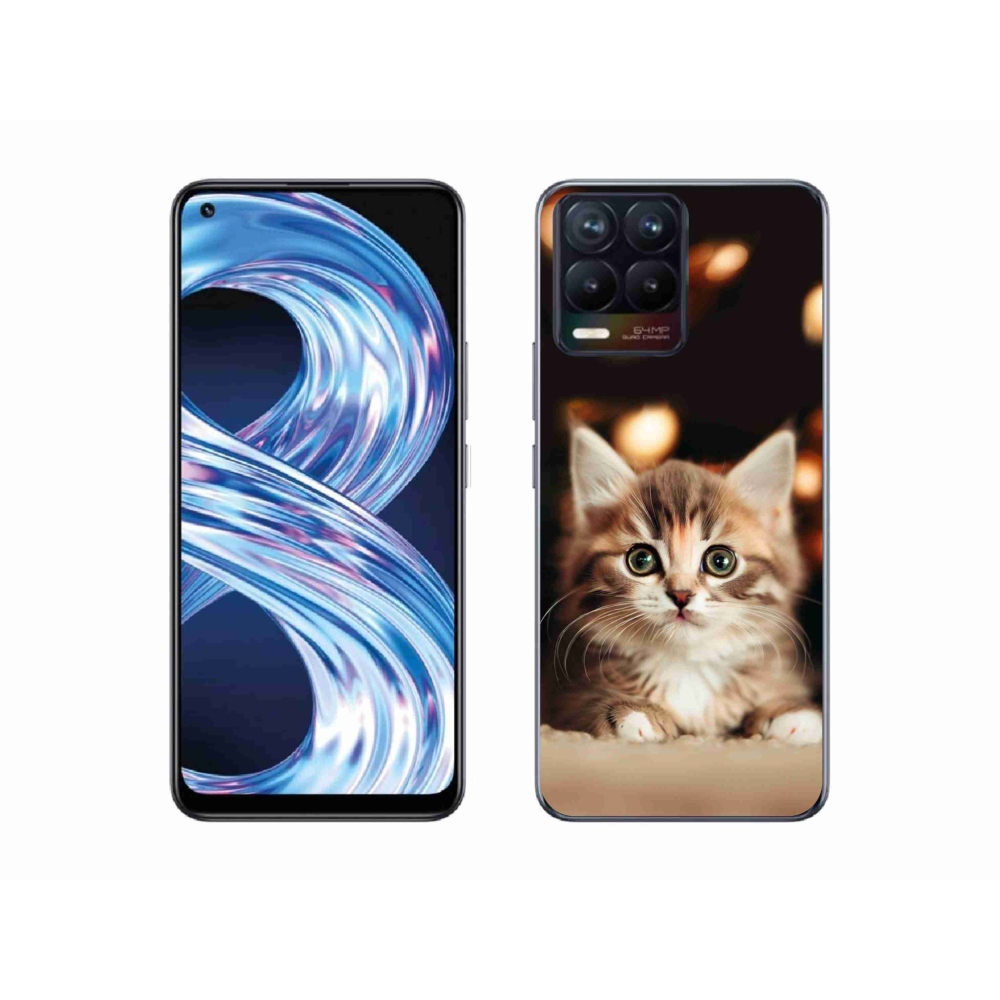 Gél borítás mmCase a Realme 8 4G-n - aranyos cica 2