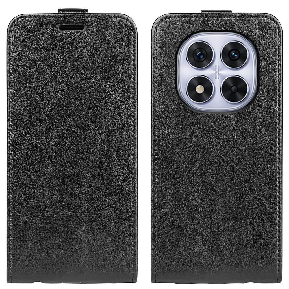 Függőleges könyvtáska Xiaomi Redmi Note 14 Pro 5G/Poco X7 5G - fekete