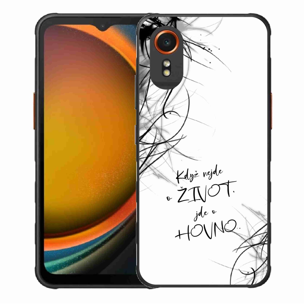 Gél borító mmCase Samsung Galaxy Xcover 7 készülékhez - vicces szöveg 16 fehér háttér