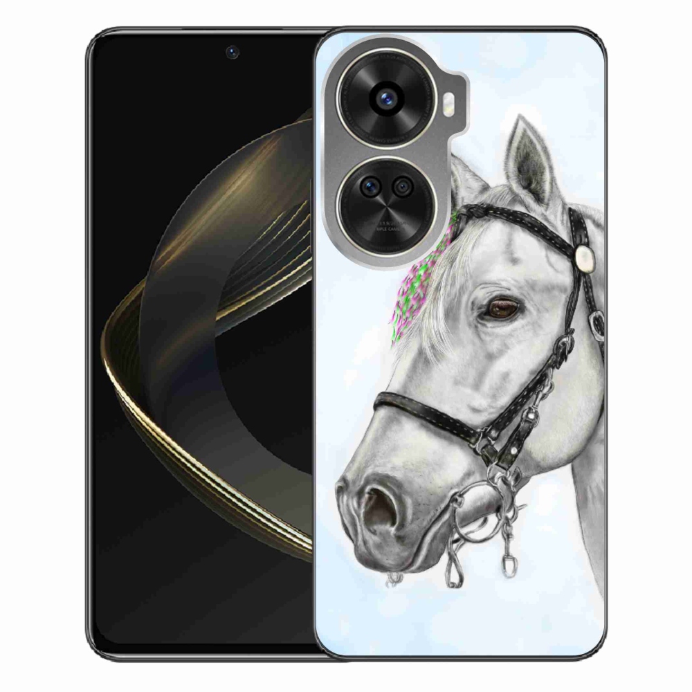 Zselés borítás mmCase a Huawei Nova 12 SE-hez - fehér ló 1