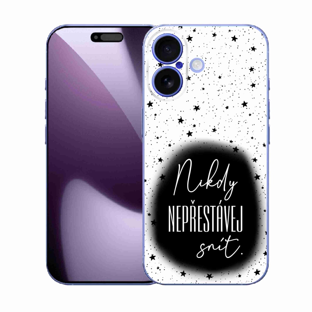 Gél borítás mmCase iPhone 17 készülékhez - idézet 1 fekete-fehér háttér