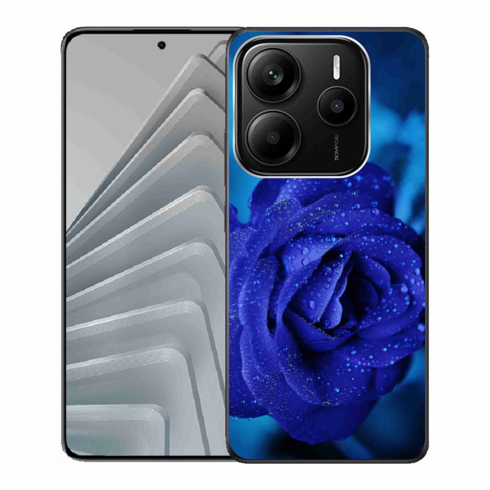 Gél borítás mmCase a Xiaomi Redmi Note 14 5G-hez - kék rózsa
