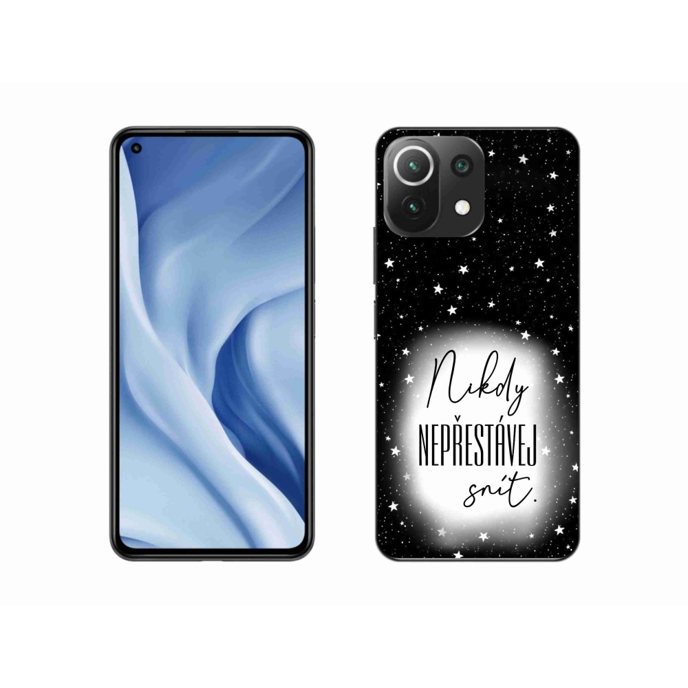 Gél borítás mmCase a Xiaomi Mi 11 Lite 4G/5G-hez - idézet 1 fehér és fekete háttérrel
