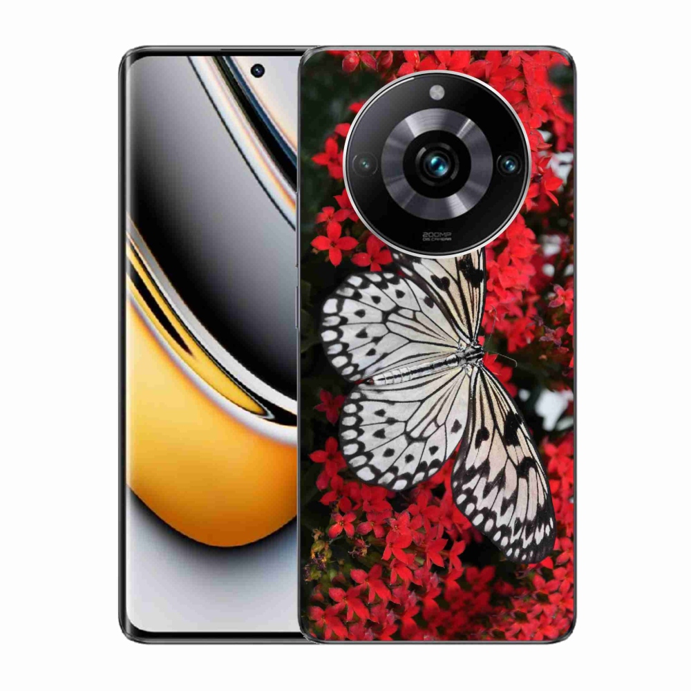Zselés borítás mmCase a Realme 11 Pro/11 Pro+ készülékhez - fekete-fehér pillangó 1