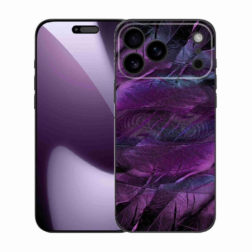Zselés borítás mmCase iPhone 17 Pro Max készülékhez - lila tollak