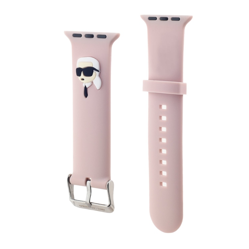 Karl Lagerfeld Karl Head Karl Head NFT szíj Apple Watch-hoz 38/40/41 rózsaszín