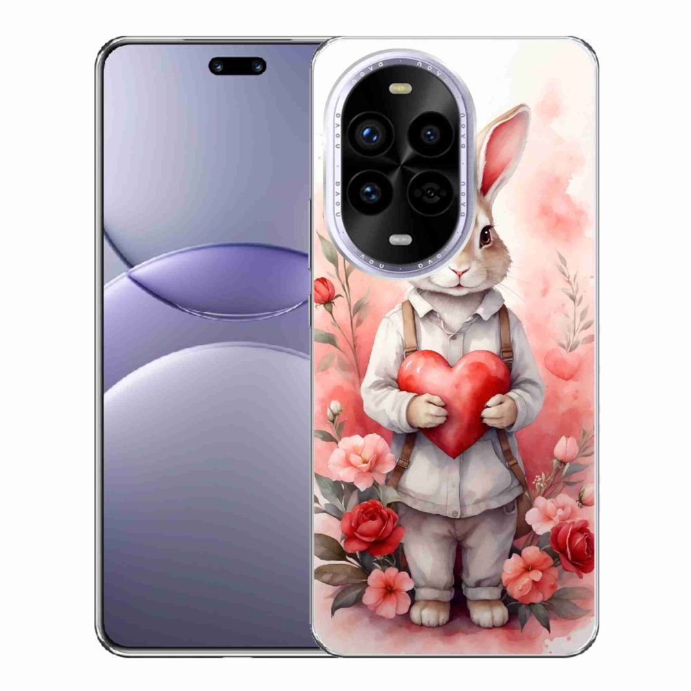 Gél borító mmCase a Huawei Nova 13 Pro 5G számára - nyúl szívvel