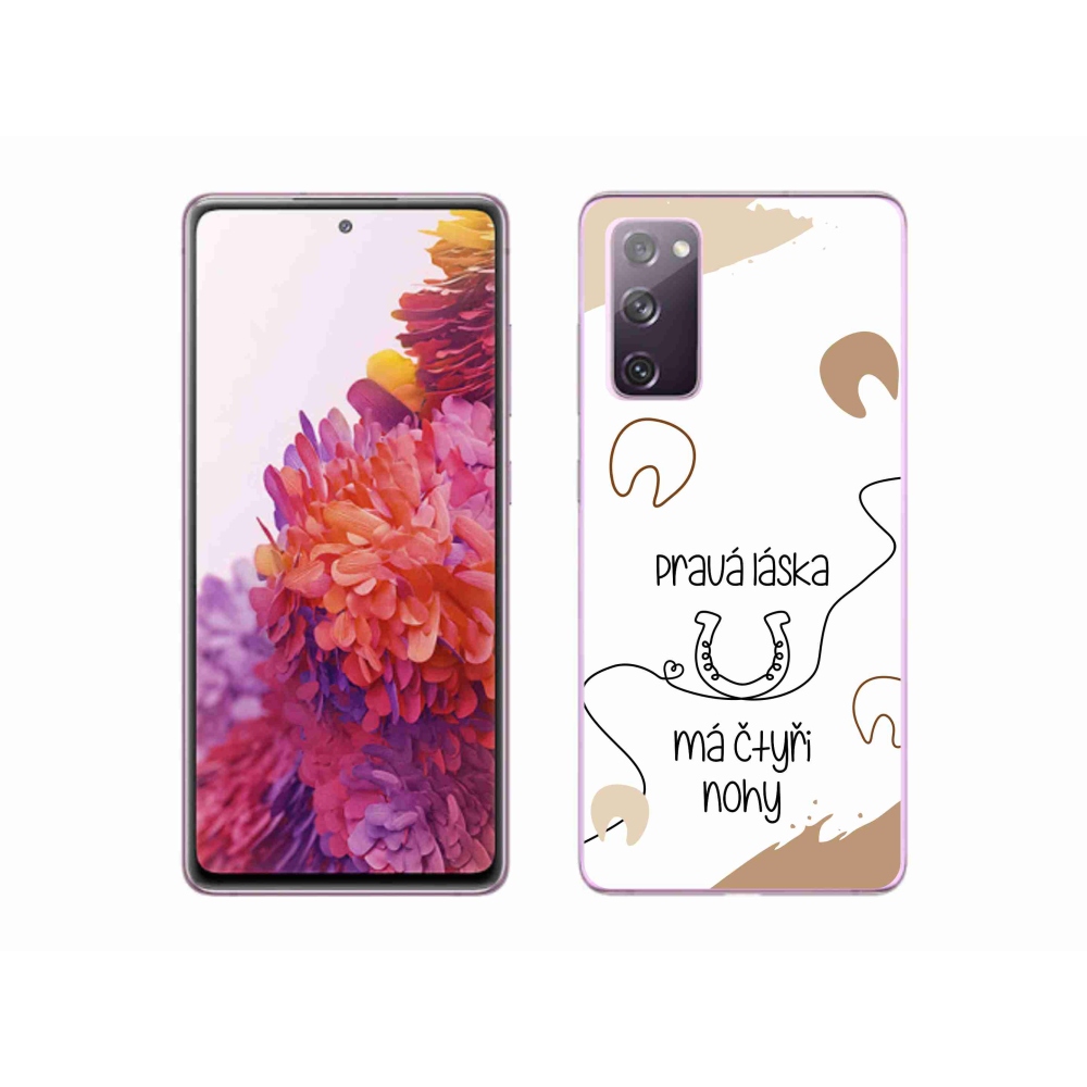 Gél borítás mmCase Samsung Galaxy S20 FE - ló motívum fehér háttérrel