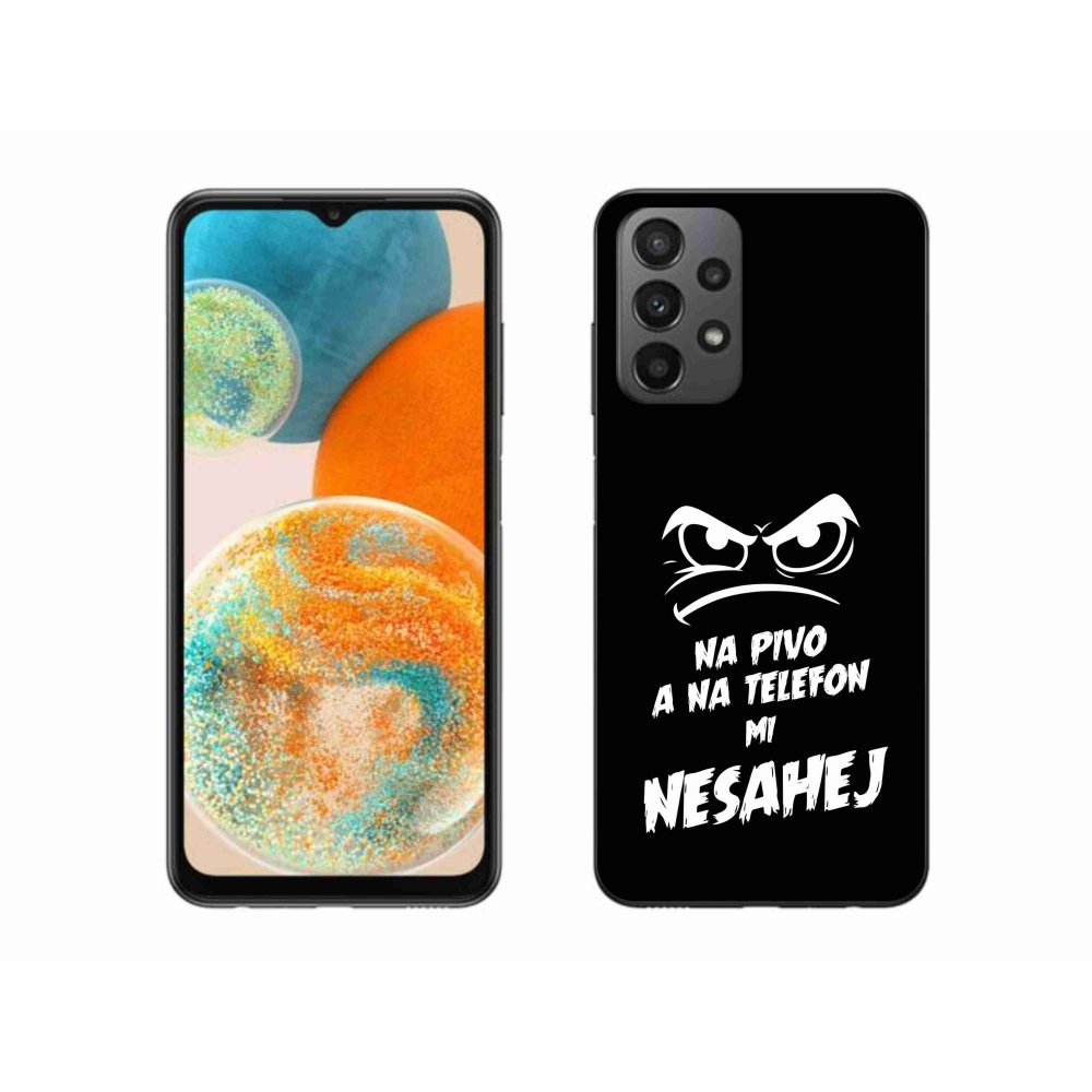 Gél borítás mmCase Samsung Galaxy A23 4G/5G - sör motívum 2 fekete háttérrel