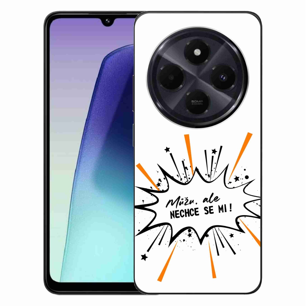 Gél borító mmCase a Xiaomi Redmi 14C/Poco C75-hez - vicces szöveg 11 fehér háttérrel