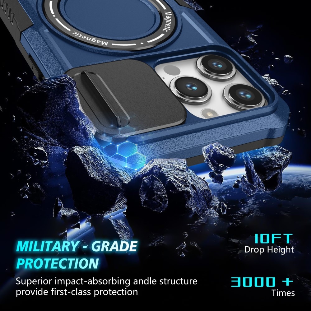 Katonai strapabíró védőburkolat MagSafe-vel iPhone 14 Pro Max készülékhez - sötétkék