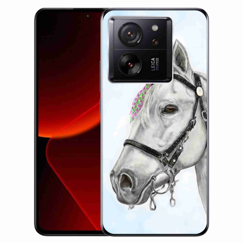 Gél borítás mmCase a Xiaomi 13T/13T Pro - fehér ló 1