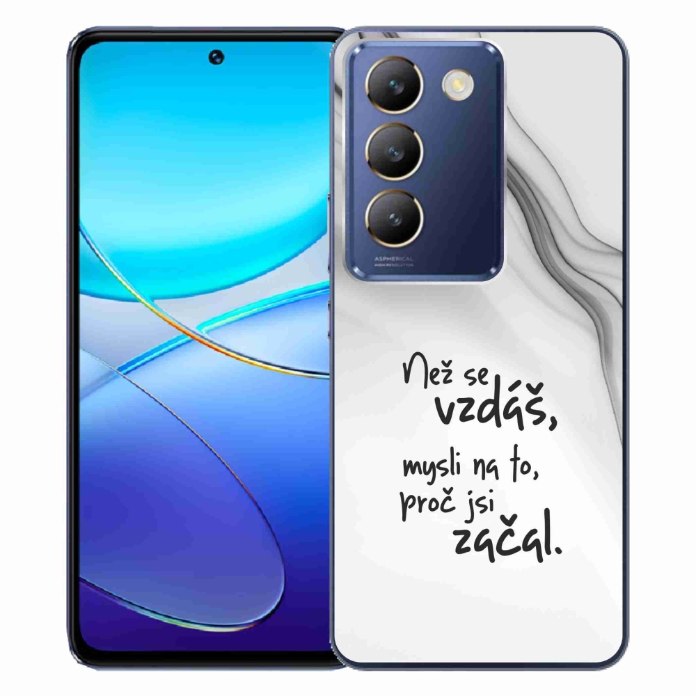 Gél borítás mmCase a Vivo V40 SE 4G/5G - idézet 2 fehér háttérrel