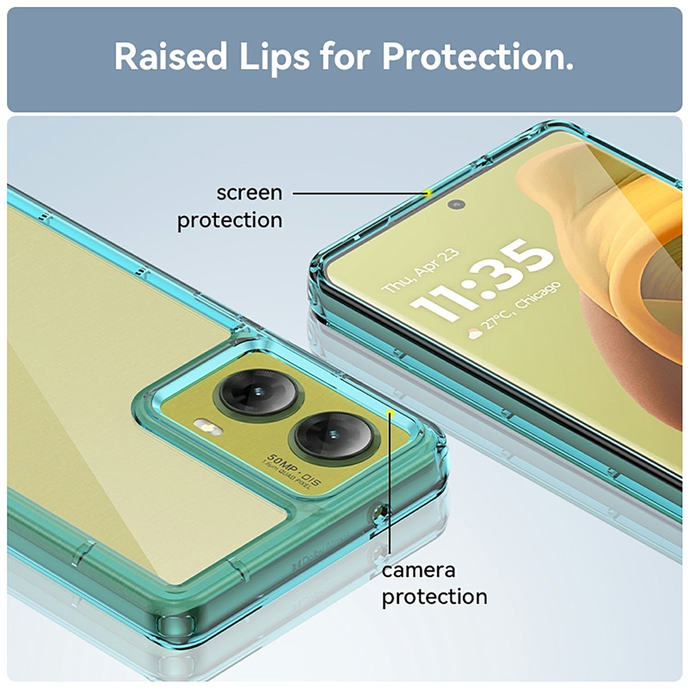 Zselés tok kemény hátlappal Motorola Moto G85 5G - világoskék