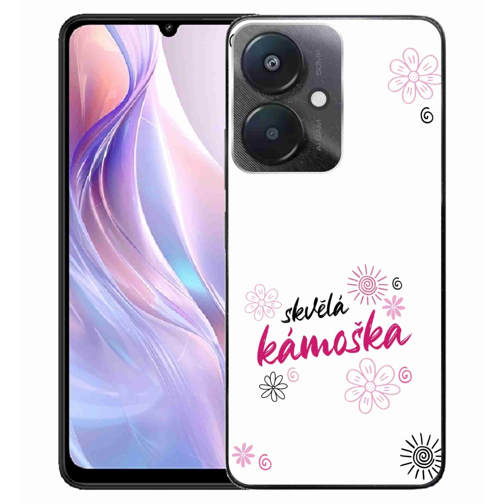 Gél borító mmCase a Xiaomi Redmi 13C 5G - nagyszerű haver fehér háttérrel