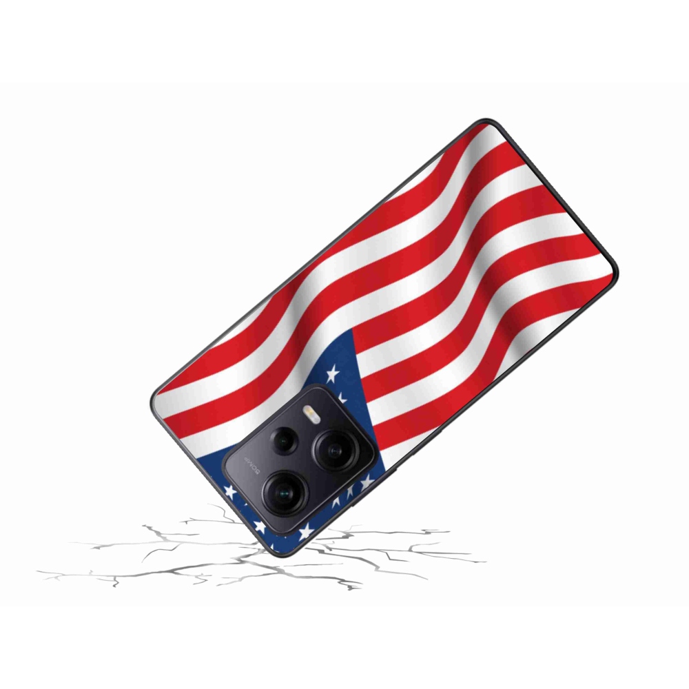 Gél borítás mmCase a Xiaomi Redmi Note 12 Pro+ 5G - amerikai zászlóhoz