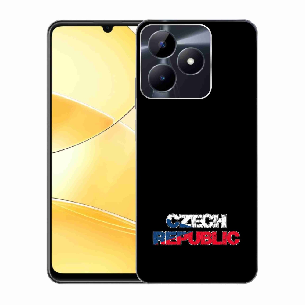 Zselés borító mmCase a Realme C51/C53 készülékhez - Csehország fekete háttér