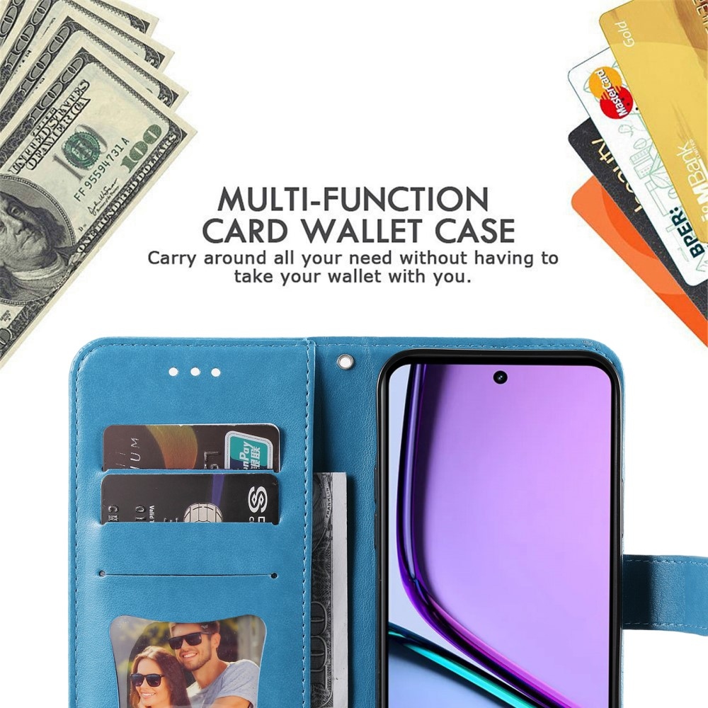 Mandala könyvtáska a Realme C67 készülékhez - kék