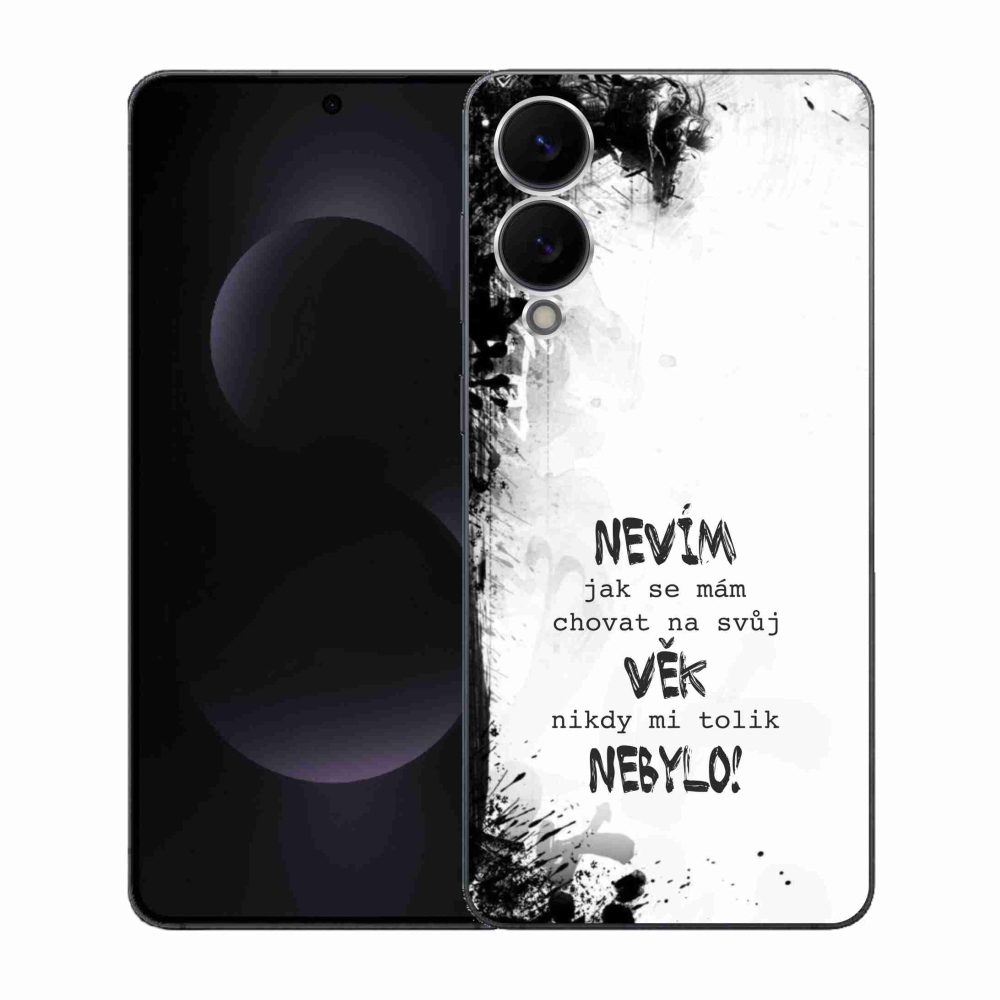 Gél borító mmCase Samsung Galaxy S25 Edge készülékhez - vicces szöveg 14 fehér háttér