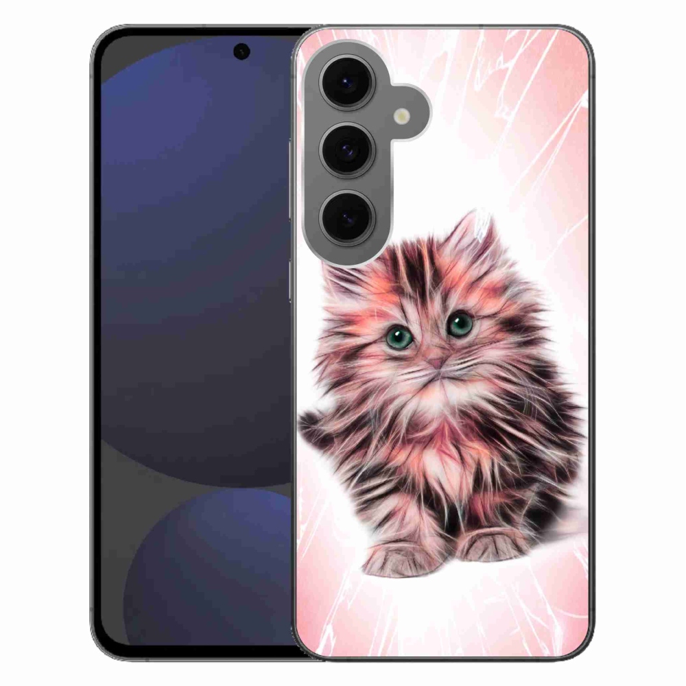 Gél védőhuzat mmCase Samsung Galaxy S24 FE készülékhez - aranyos cica