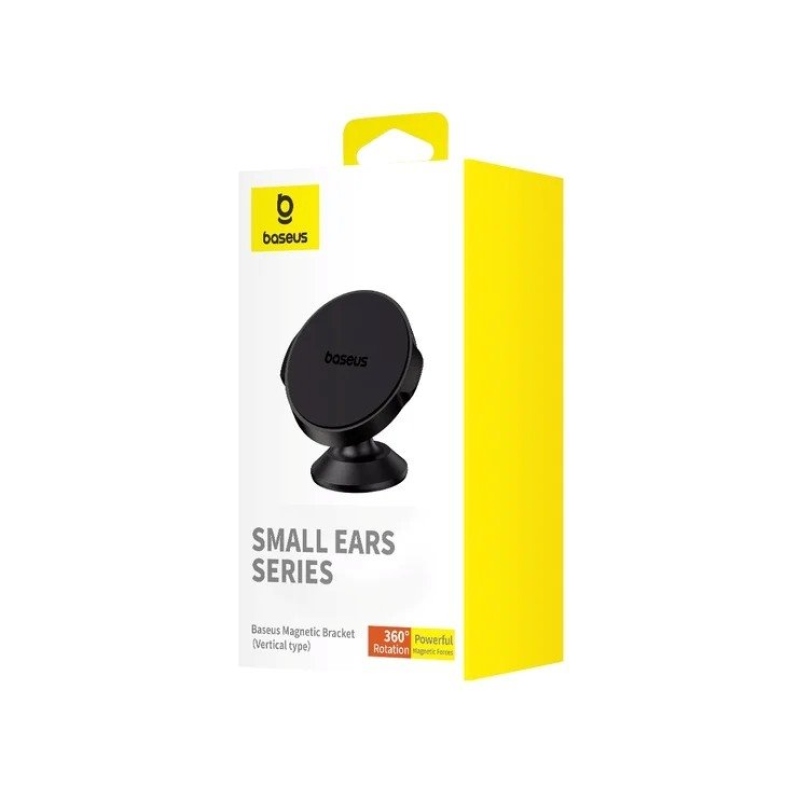 Baseus Small Ears sorozat – függőleges mágneses autótartó, Cluster Black