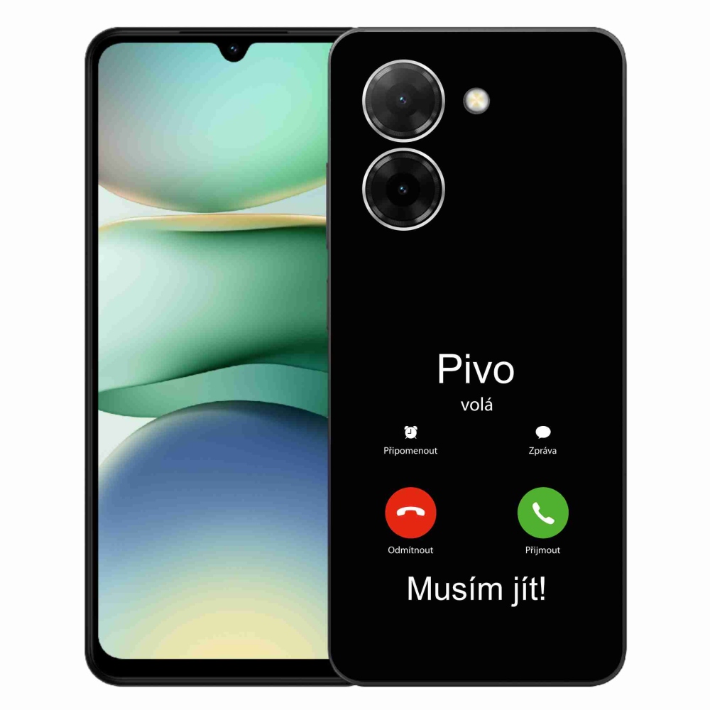 Gél borító mmCase a Xiaomi Redmi A5 (171.7x77.8x8.3mm) - sör hívja fekete háttérrel