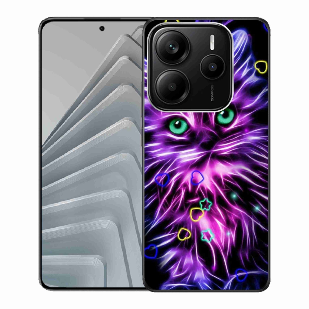 Gél borító mmCase a Xiaomi Redmi Note 14 5G számára - absztrakt macska