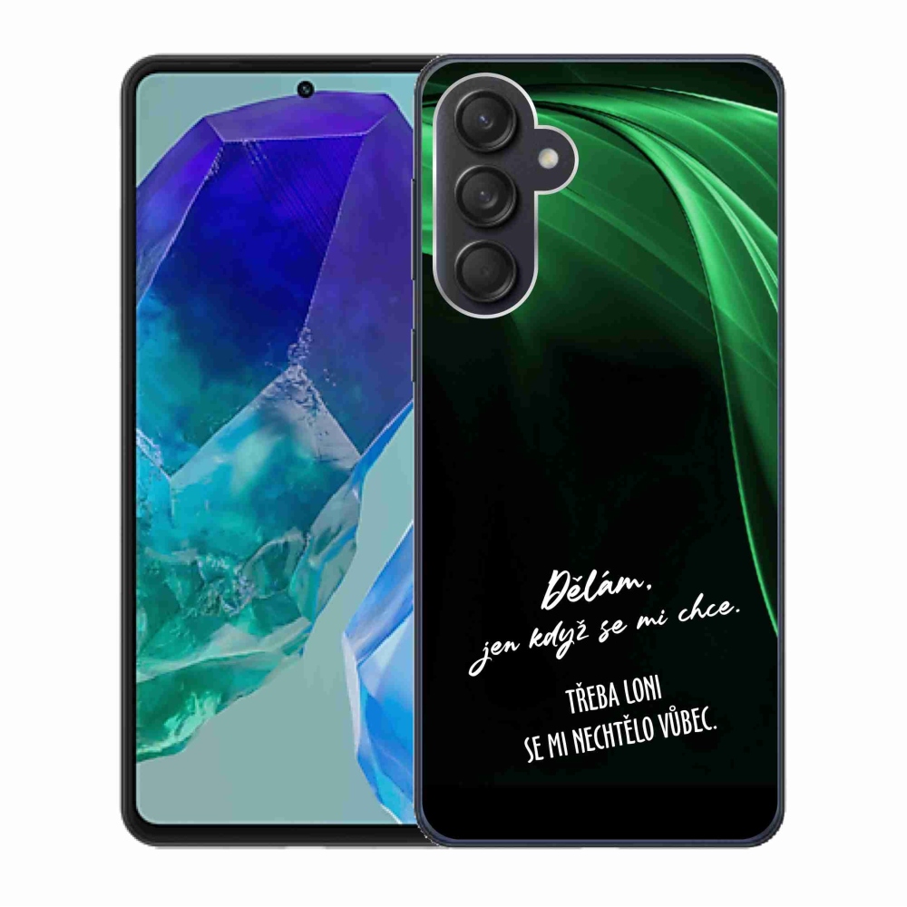 Gél borító mmCase Samsung Galaxy M55 5G - vicces szöveg 12 fekete háttér