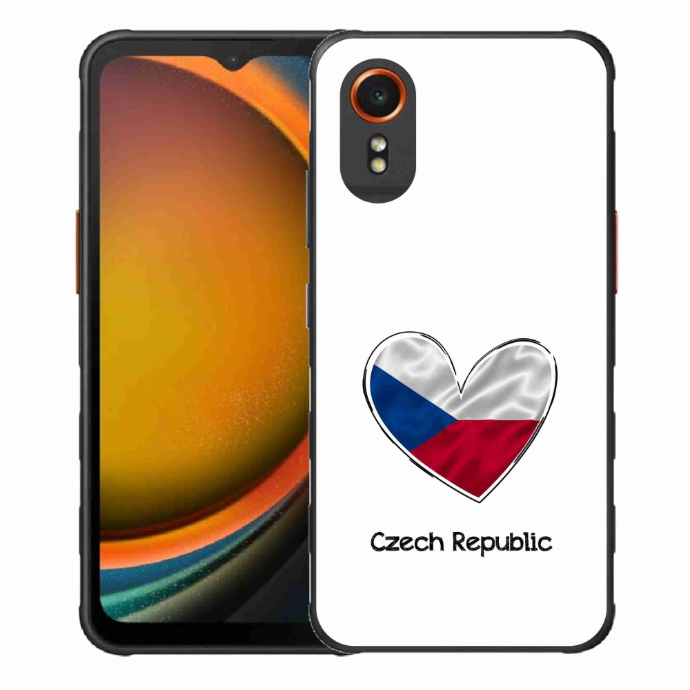 Gél borító mmCase Samsung Galaxy Xcover 7 - zászló szív fehér háttérrel
