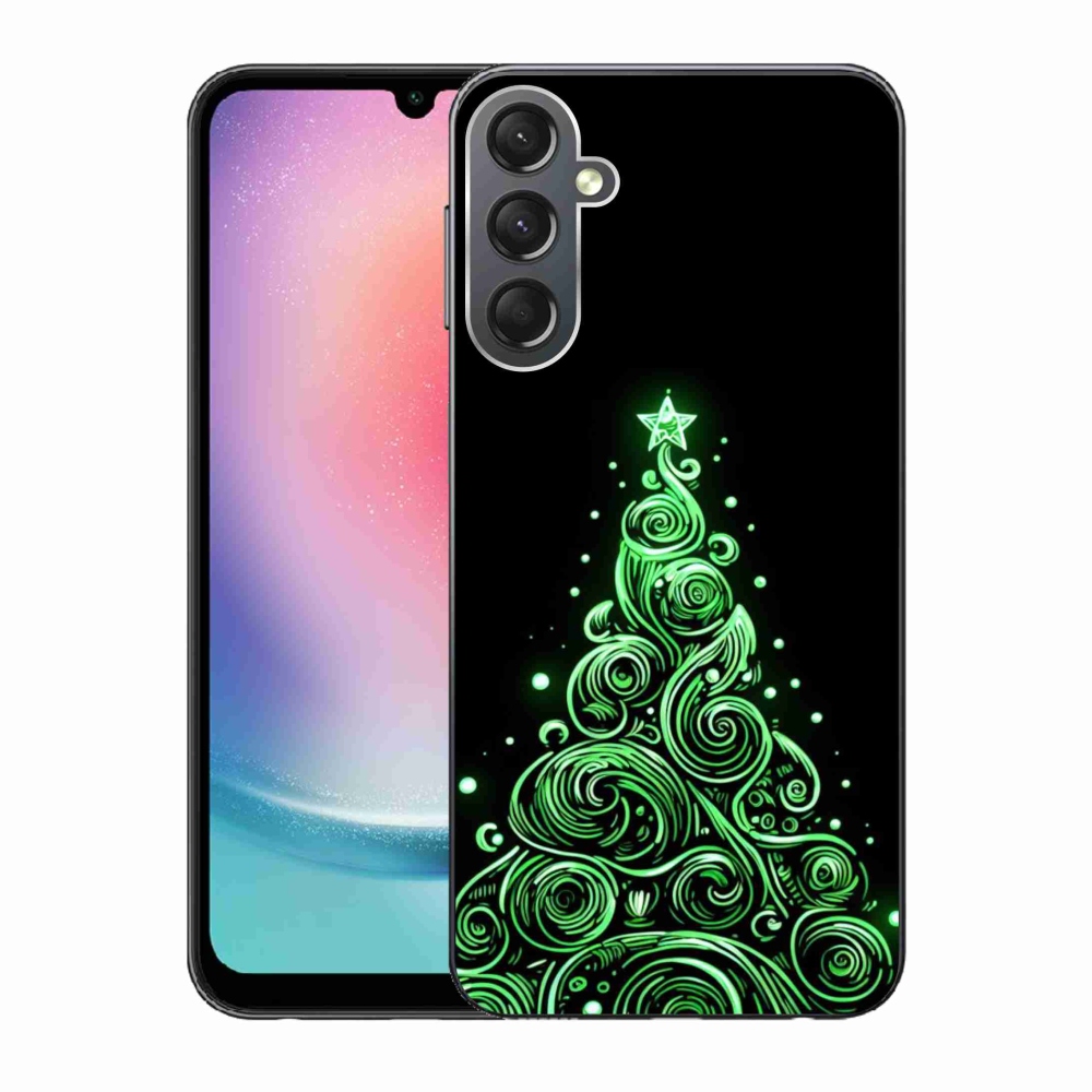 Gél borítás mmCase Samsung Galaxy A24 készülékhez - neon karácsonyfa 3
